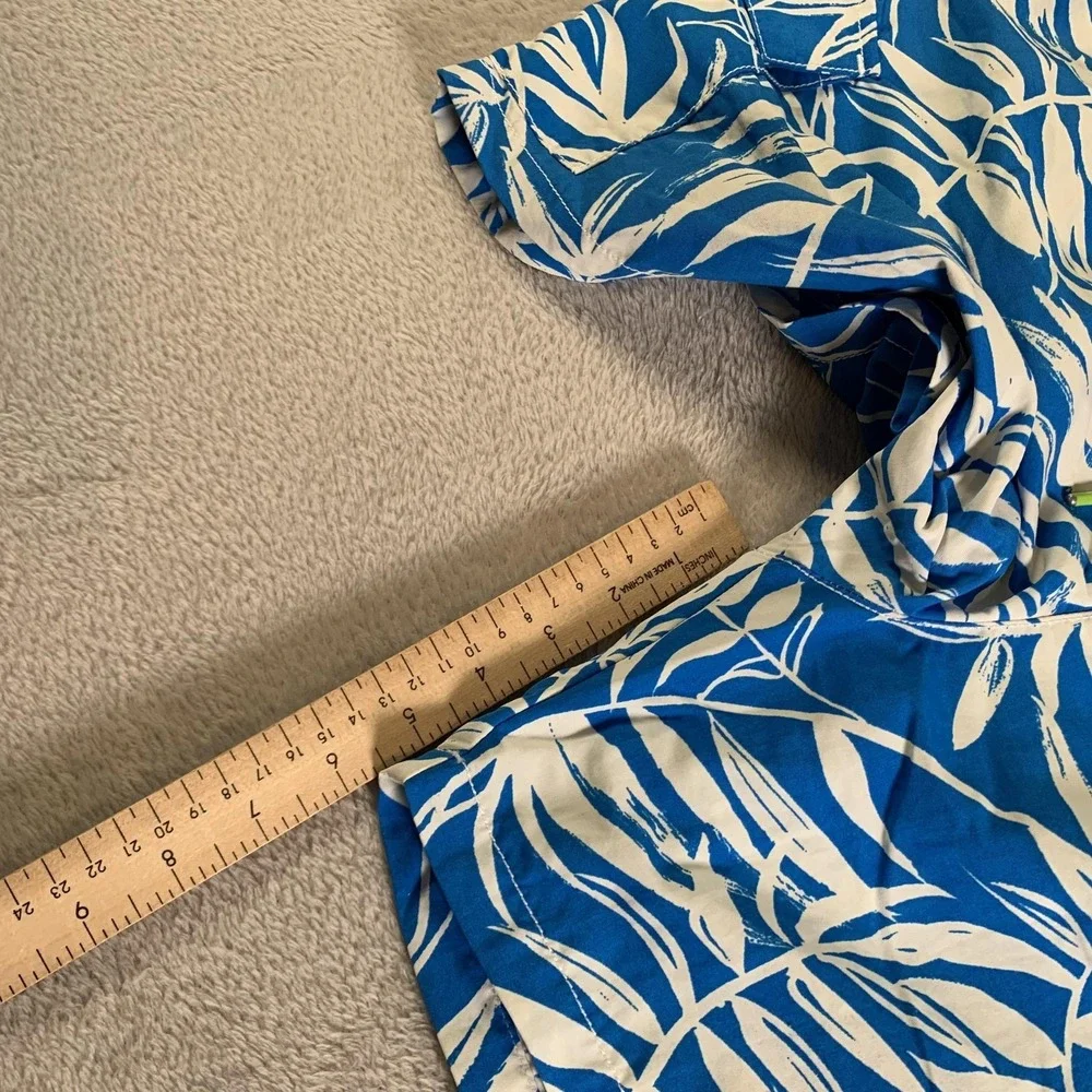 Tommy Bahama Swim Trunks Mens‎ XL Blue Tropical Leaf Print Mesh Lined Shorts